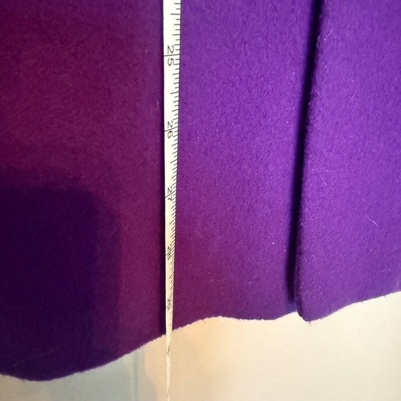 Vintage MR JAX Women's Double Breasted Purple Wool Cashmere Blend Blazer Size 12 - Picture 2 of 6